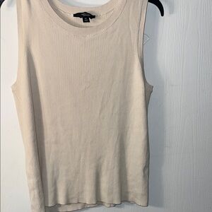 Simply Vera Vera Wang Ivory Ribbed Tank Top